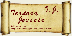 Teodora Jovičić vizit kartica